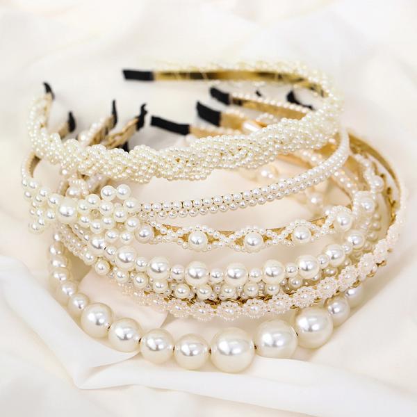 Милые диапазоны волос дам для держателя элегантных женщин Hairband жемчуга коротких волос роскошного