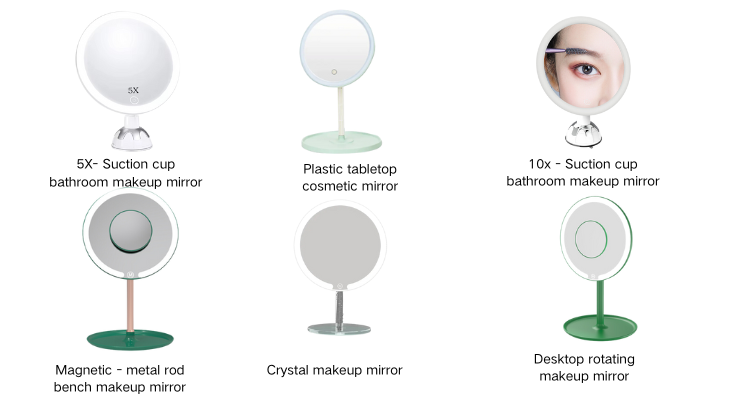 Beauty Beautiful Bathroom Vanity Led Light Magnifying Makeup Mirror With Suction Cup
