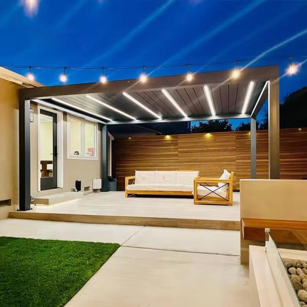 Customizable Aluminum Gazebo With Retractable Roof And Sides Additional Accessories