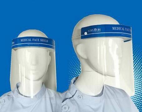 Transparent Protective Face Shield PPE Antiviral Face Shield PET / PVC Material