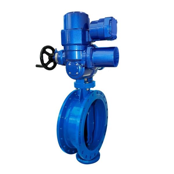 Dn600 Rubber Lined Electric butterfly Valve Water Type with Dust Flange