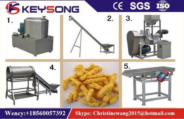 Cheetos /  Kurkure Making Machine , 380v / 50hz Twin Screw Extruder Food Snacks Machine