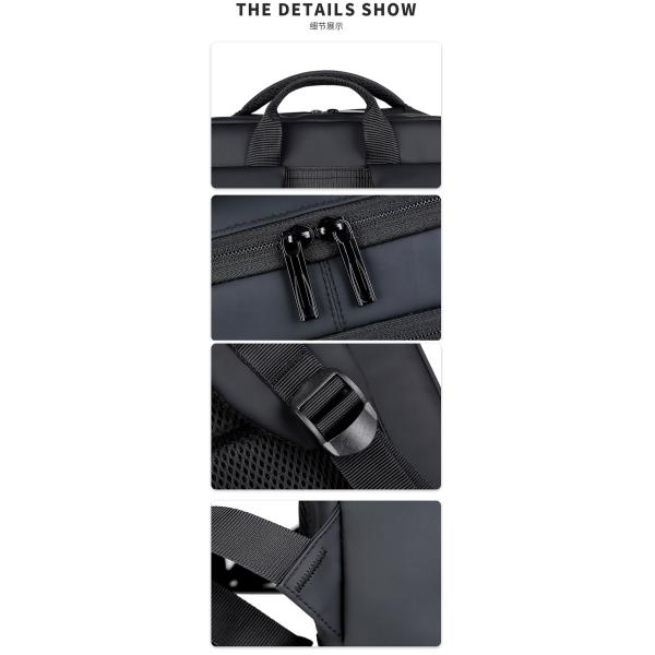 Black BSCI Business Laptop Backpack Fashion Computer Backpack Water Resistant ODM