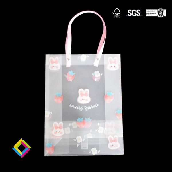 Bolsas de presente de PVC Bolsa de mão Papel dobrável Embalagem de presente de PVC Bolsa para presente de férias