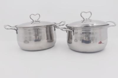4pcs Household items grade steel cooking pot round shape America soup pot with metal handle