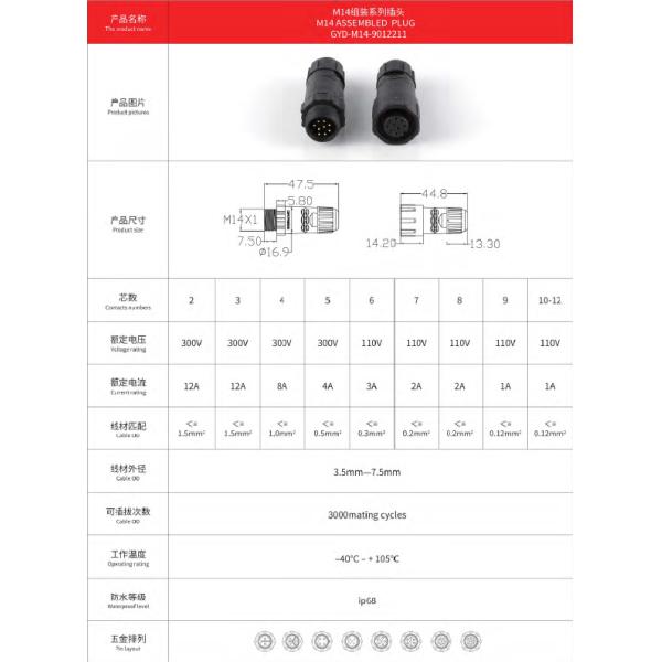 240V напряжение IP68 уровень защиты Мужчины женские электрические разъемы для пользы