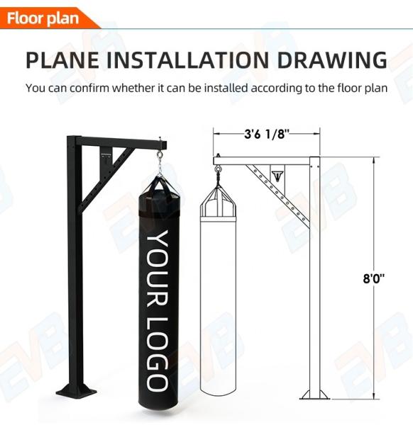 2.7M Height Metal Stand Home GYM Boxing Station Heavy Duty Heavy Bag Hanger