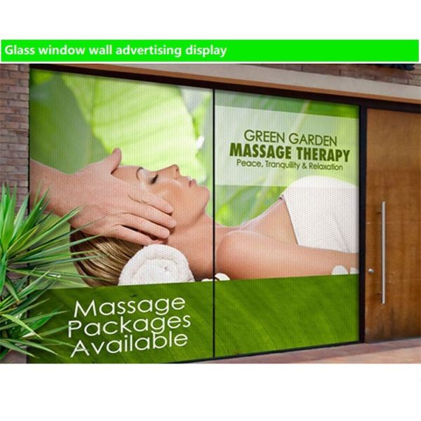 Perforated One Way Vision Vinyl Printable Window Graphics Enhances Privacy Security