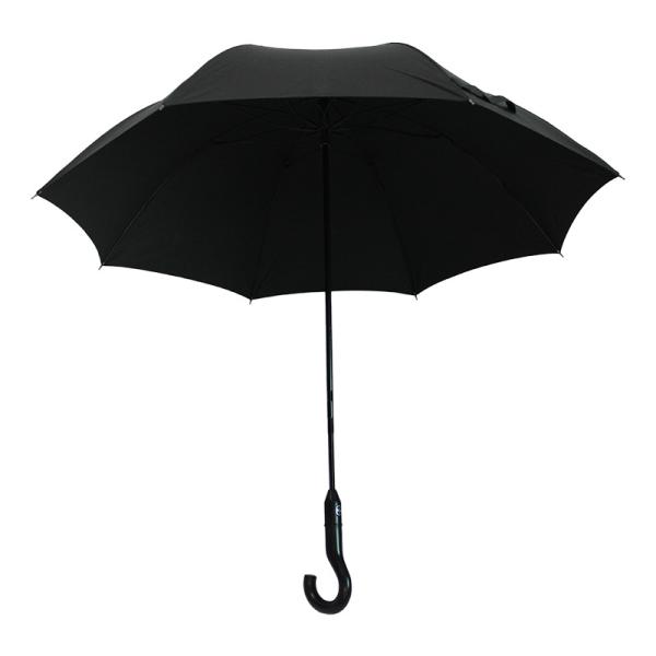 Crutch Walking Stick Handle Windproof Automatic Straight Umbrella with One-Click Open
