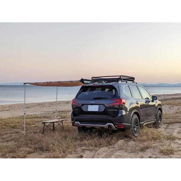 0.22M2 Camper Roof Side Outdoor Car Tent Retractable Gazebo Tent PU4000 210D Oxford