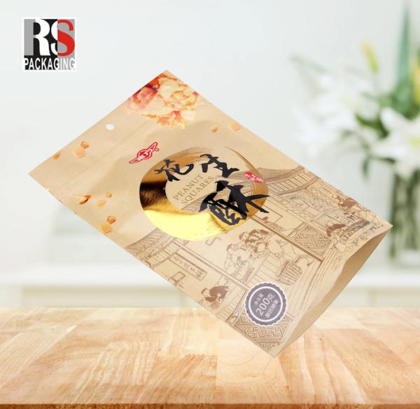 Custom Design Printed Packaging Bags Aluminum Foil Zipper Matte Composite Bags Stand Up Bags