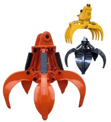 Orange Peel Hydraulic Grabs For Excavators Truck Crane Material Handling