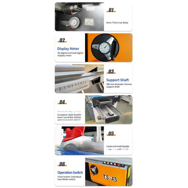 45 grados 90 grados de madera Mdf tablero de corte de panel vio máquina de trabajo de madera 380V