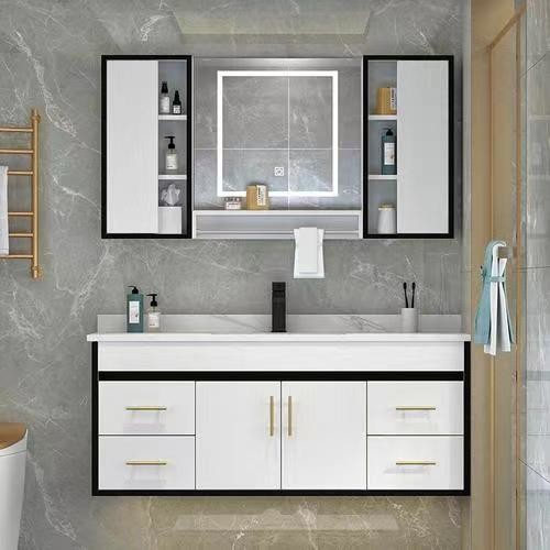 Design High End Bathroom Vanity with Modern Bathroom Cabinets and Basin Included