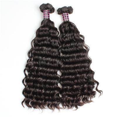 100% Unproducessed Natural Color Doble Wefted Virgin Indian Hair Deep Wave
