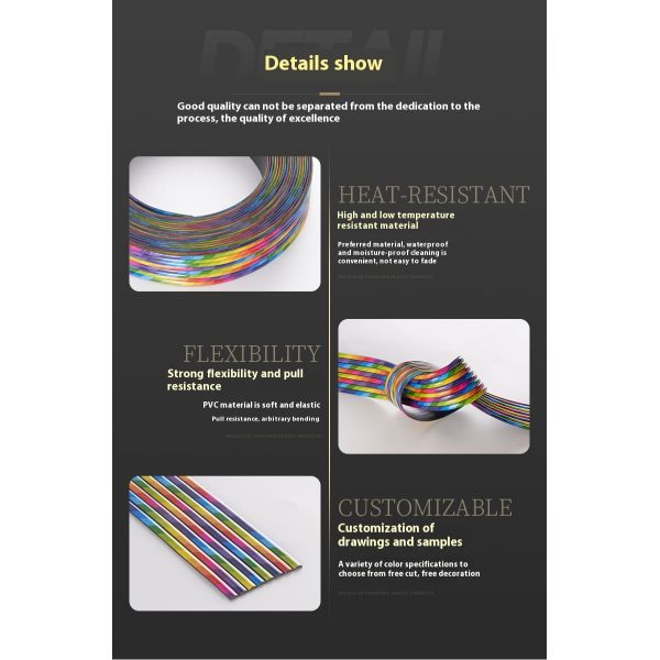 Plastic Gold Car Trim Strip Furniture Upholstery Bed Decorative Strips Edge Sofa PVC Edge Banding Without Tape
