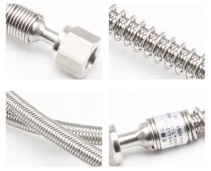 Laboratory Lines Flexible Stainless Steel Tubing 2.5m 3m Length Female Thread