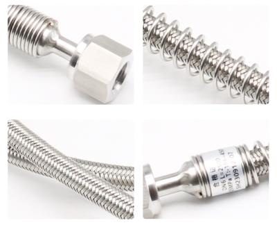 Laboratory Lines Flexible Stainless Steel Tubing 2.5m 3m Length Female Thread Connection