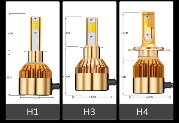 White Gold Color 12V 10000LM H4 H7 H1 H8 H9 H11 Led Car Headlight 3000K 6000K Dual Color Led Headlamp Auto Bulbs