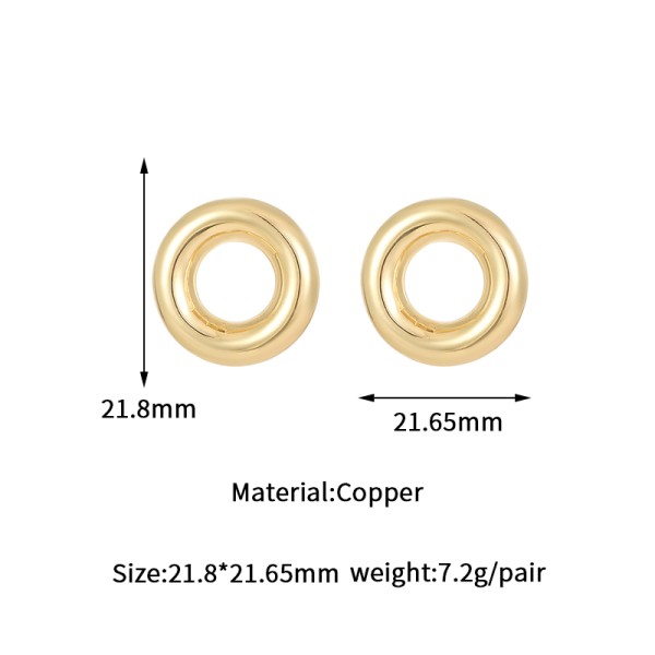 Jiexing Hot Selling 14K Gold Plated 925 Silver Needles A-Z Studs Smooth Surface Bubbles 26 English Letter Earrings