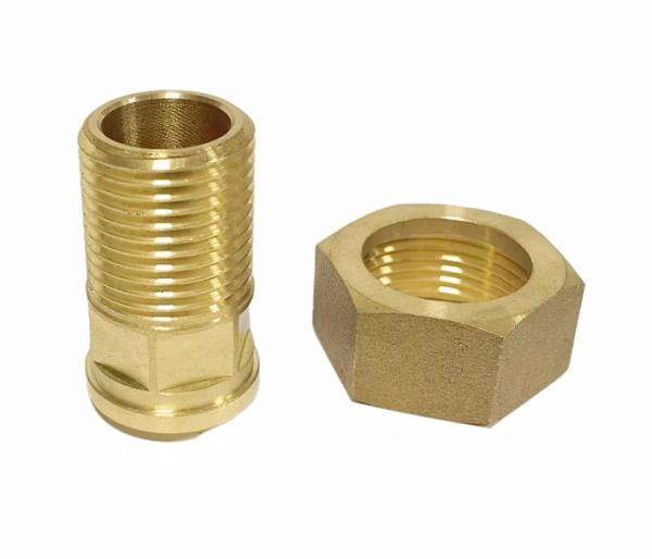 ANSI Hexagon Lead Free Brass Fittings Water Meter Connector  1.6Mpa