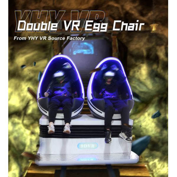 9D VR Chair Virtual Reality Glasses 2 Seater Egg Machine 3 Dof Platform Simulator Game Park Equipment