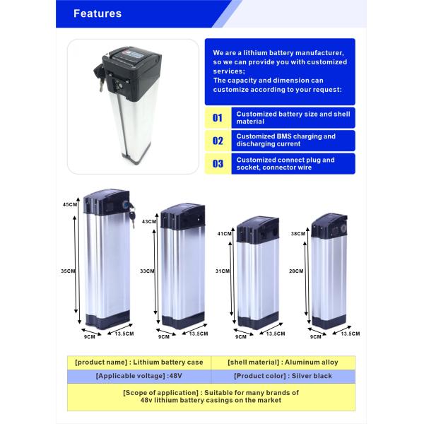 Литий-ионный аккумулятор для электрического велосипеда 48 В 36 В 10 Ач 13 Ач 16 Ач 20 Ач 23 Ач