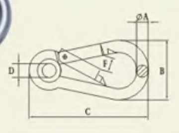 DIN5299 Stainless Steel 304 316 Marine Snap Hook With Eyelet