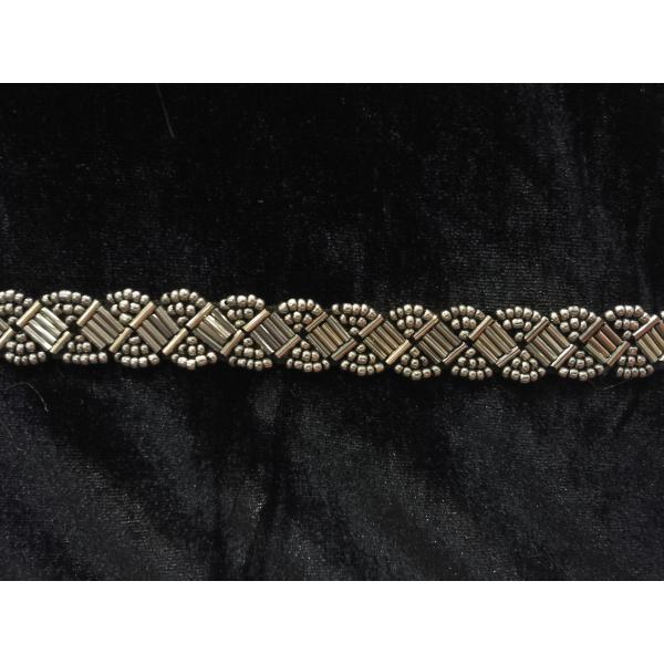 Beaded trim by hand, beading tape for fashion clothing