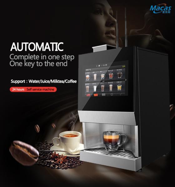 220V Auto Espresso Vending Machine with 15.6 Touch Screen