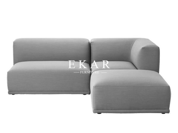 European Contemporary Style Furniture Pink and Grey Fabric Morden Sofa Set