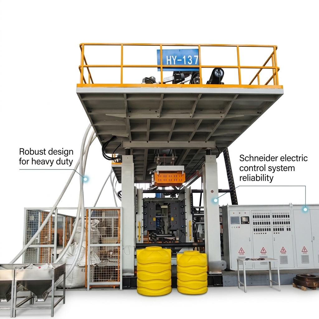 200L Compact Servo-Driven HDPE Water Tank Blow Moulding Machine for African Household Commercial Storage