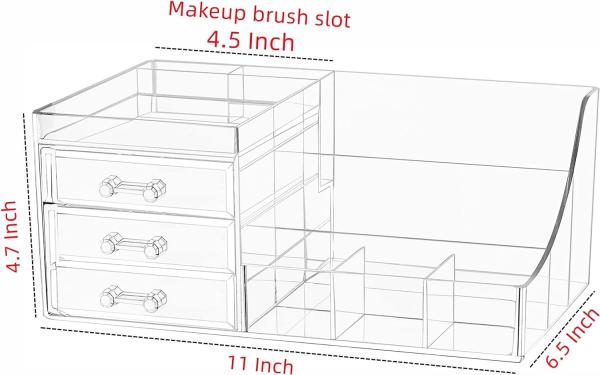 Clear Containers For Organizing 7 Drawers Stackable Dresser Bathroom Organizers And Storage Jewelry Hair Accessories