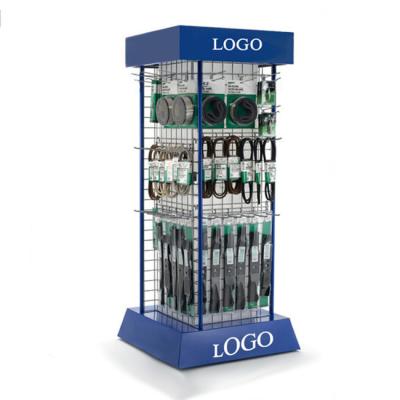 Four Sides Grid Panel Metal Display Stands For Garden Hard Tooling