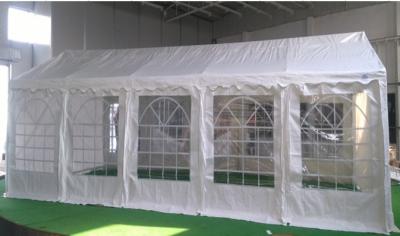 Luxury Marquee Tents 6x12 M With Strong 200gsm PE White Tarpaulin Party Tent With Fully Galvanised & Bolted Steel Frame