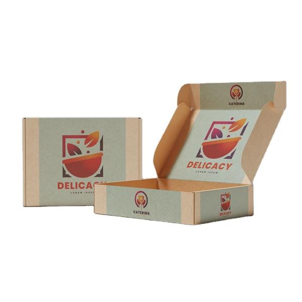 Food Grade Custom Printed Eco 10/12/14/20 Inch 35cm Kraft Corrugated Cardboard Pizza Packing Box With Logo