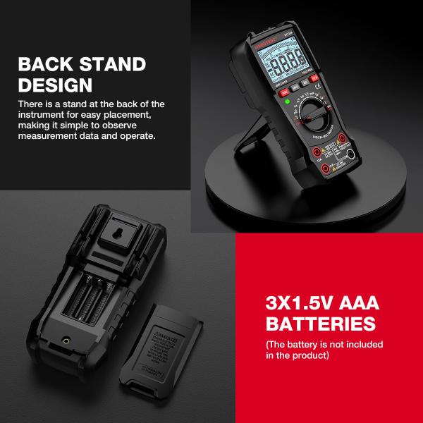 HABOTEST HT135 Digital Multimeter 1000V 10A 4000 Counts AC/DC Transistor Tester Electrical NCV Test Meter Profesional Multimetr