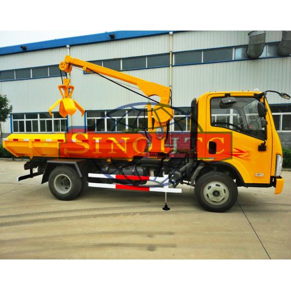 4 X 2 8 Tons / 3 Ton Truck Mounted Crane , 143kw Power Truck Loader Crane