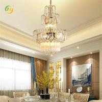 Voltagem 85V-265V Cristal de ouro candelabro LED Lâmpada decorativa para hotel