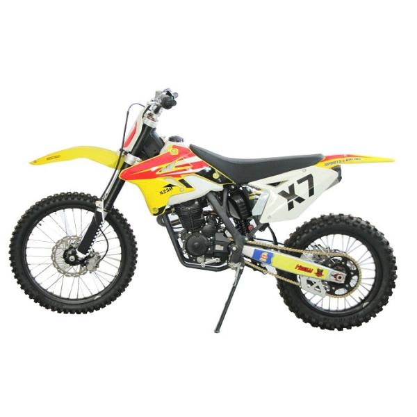 Reinforced Sheet Metal Gas Dirt Bikes Air Cooled Engine Front Rear Disc Cradle Type