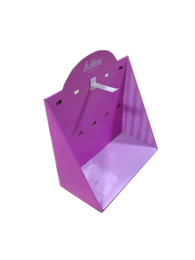 Custom small counter top display with hooks for advertising