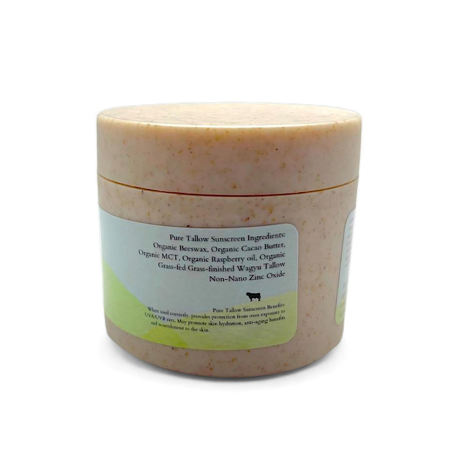 OEM ODM brand customized grass fed beef fat sunscreen, natural organic 100% skincare and skin care sunscreen, sunscreen fragrance cream
