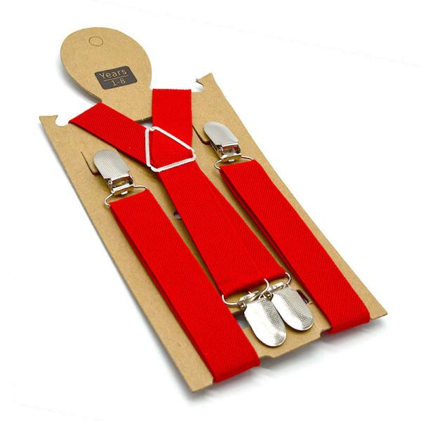 Crianças cintas vermelhas Bowtie Sets das crianças do laço e da correia e dos suspensórios