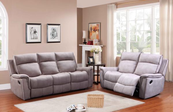 Convertible Electric Recliner Sofa 3 Seater Breathable Dark Grey Color