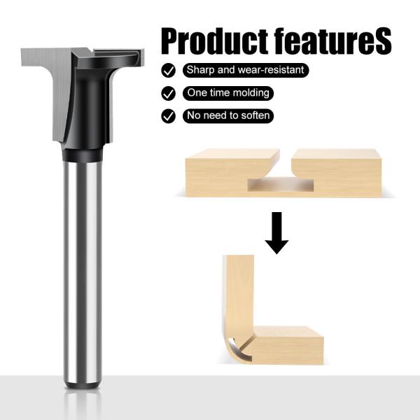Carbon Crystal Plate Arc Bending Integrated Forming Tool for Trimming Machines Router Bit T-shaped Bending Bit Wood Decoration