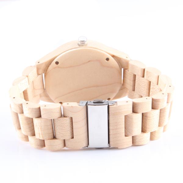 Men Analog Minimalist Quartz Movement Watch , Bamboo Nature Wood Wrist Watch