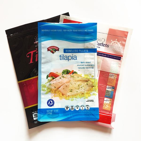 60 microns thickness package plastic bread packaging customized stand up pouch bag