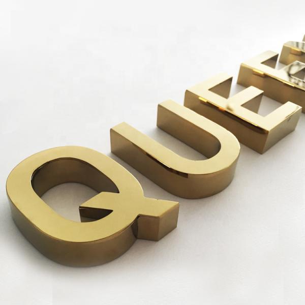 Flat Cutting Stainless Steel Letters For Wall Long Durable Custom Metal Letters