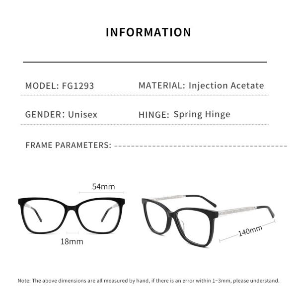 Optical Transparent Acetate Glasses Frames Women Non Prescription
