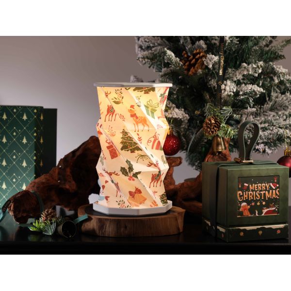 Creative Geometric Bird Rotating Paper Lamp LED Lights Home Decoration